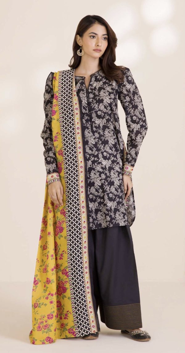 Zellbury Cotton Printed 2Piece - Shirt & Dupatta