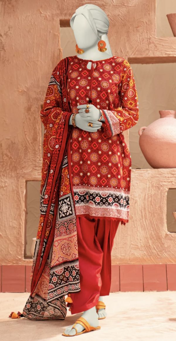 Junaid Jamshed Lawn Printed 3Piece
