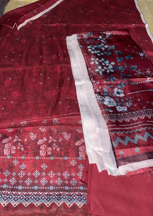 Bonanza Satrangi Khaddar 3Piece With Light Net Dupatta