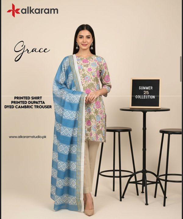 Alkaram Studio Lawn 3Piece Suit