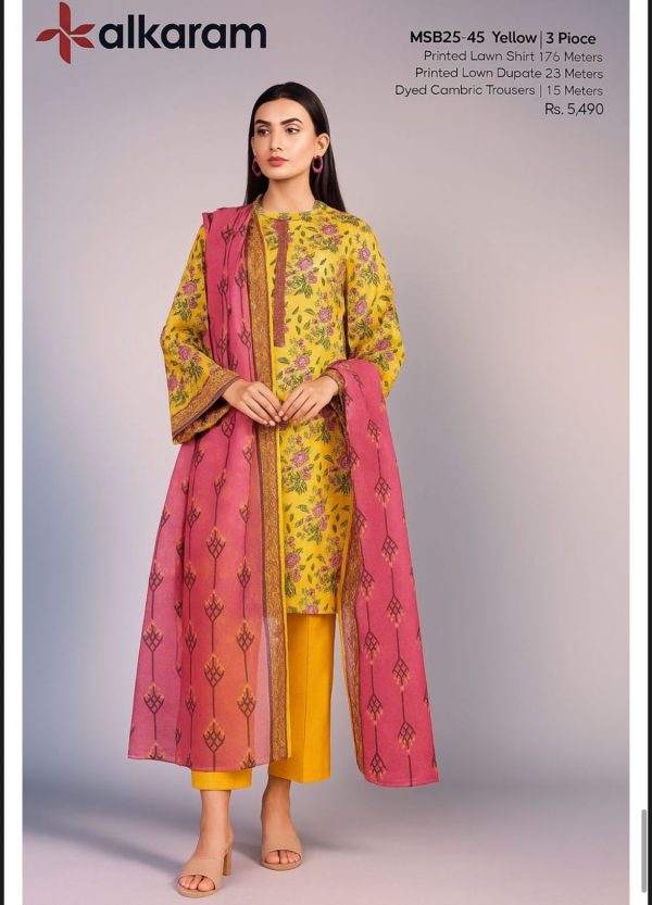 Alkaram Studio Lawn 3Piece Suit